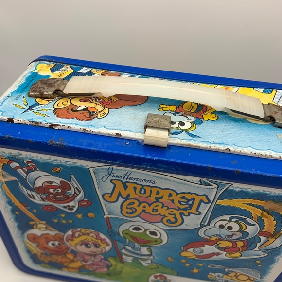 Vintage Jim Henson's Muppet Babies Retro Metal Lunch Box with Thermos 1985 - Picture 5 of 16
